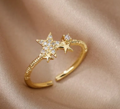 Geometric Copper Ring With Bee Design European American Fashion Statement Jewelry Fishbone Ring Golden Elegant