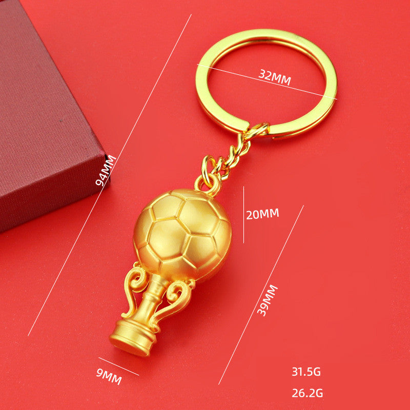 Metal Football Keychain Gift for Sports Fans World Cup Themed Pendant Boots Trophy Keyring Ideal Gift for Fans