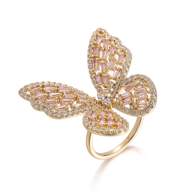 Bow Ring With Zircon Crystal For Women Alloy Jewelry Korean Style Elegant Fashion Ring Gift Ready PackagingPlus