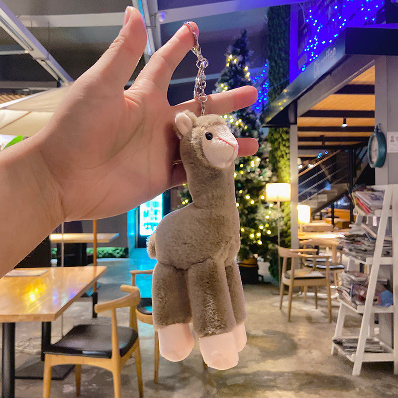 Plush Alpaca Keychain Cute Animal Handbag Pendant Soft Cuddly Toy Accessory Perfect Gift For Alpaca Lovers Now