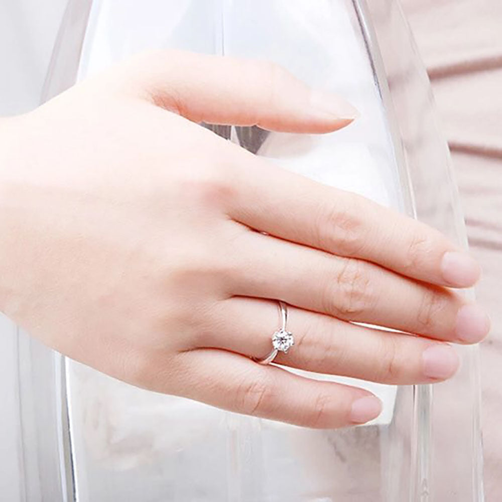 White Copper Zircon Ring For Women Geometric Design Gold Plated Inlay With Wedding Style Sizes 4 5 6 7 8 9 10X