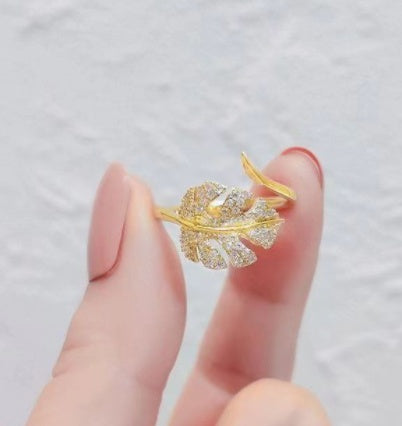 Geometric Copper Ring With Bee Design European American Fashion Statement Jewelry Fishbone Ring Golden Elegant