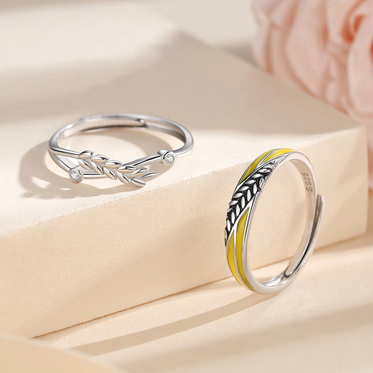 Womens Silver Ring Flower Design Adjustable Opening Korean Fashion For Her Matching Anniversary Epoxy Discount