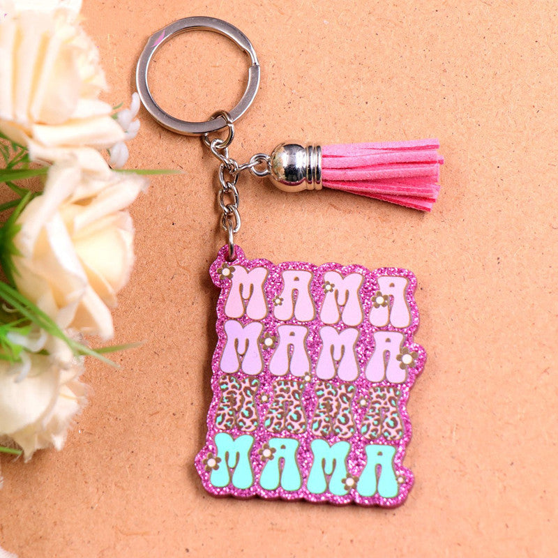 Acrylic Keychain Floral Gift For Couples Mothers Day