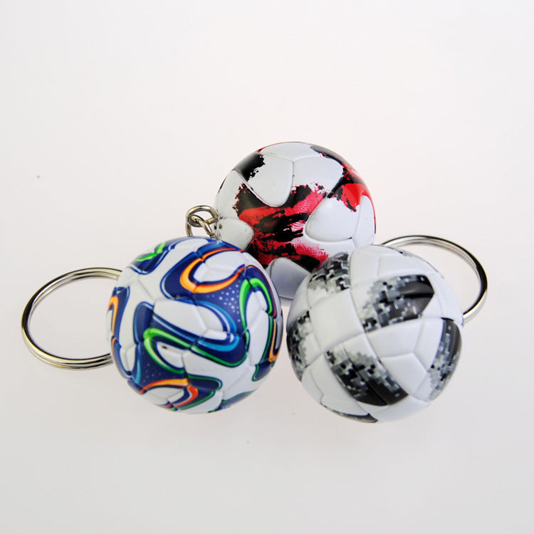 Unisex Simulation Football Keychain Plastic Pendant For Sports Enthusiasts Individually Packed Assorted Colours
