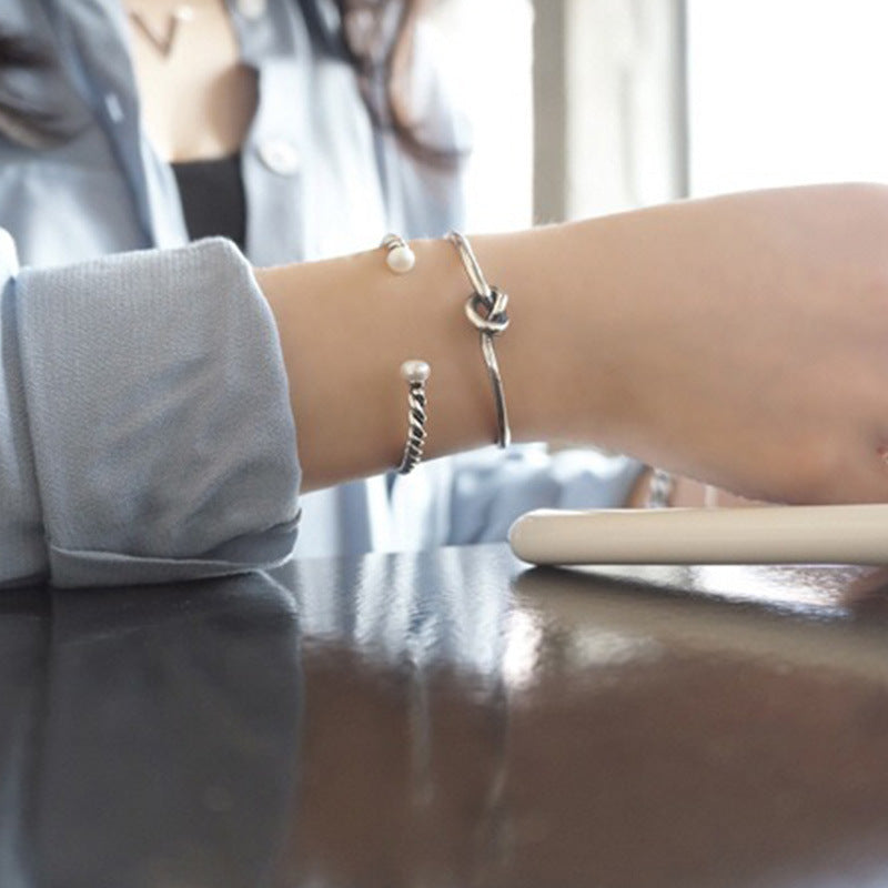 Women Adjustable Knotted Bracelet Korean Design Alloy