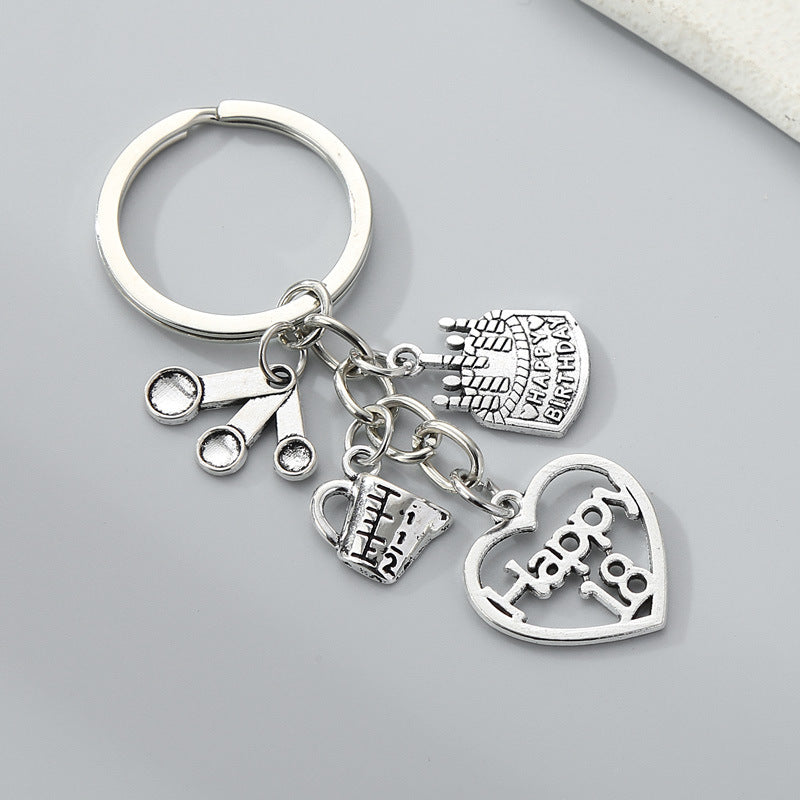 Zinc Alloy Key Ring Cake Dessert Cola Ornament For Keys Bags And Car Decoration Gift Keychains And Accessories