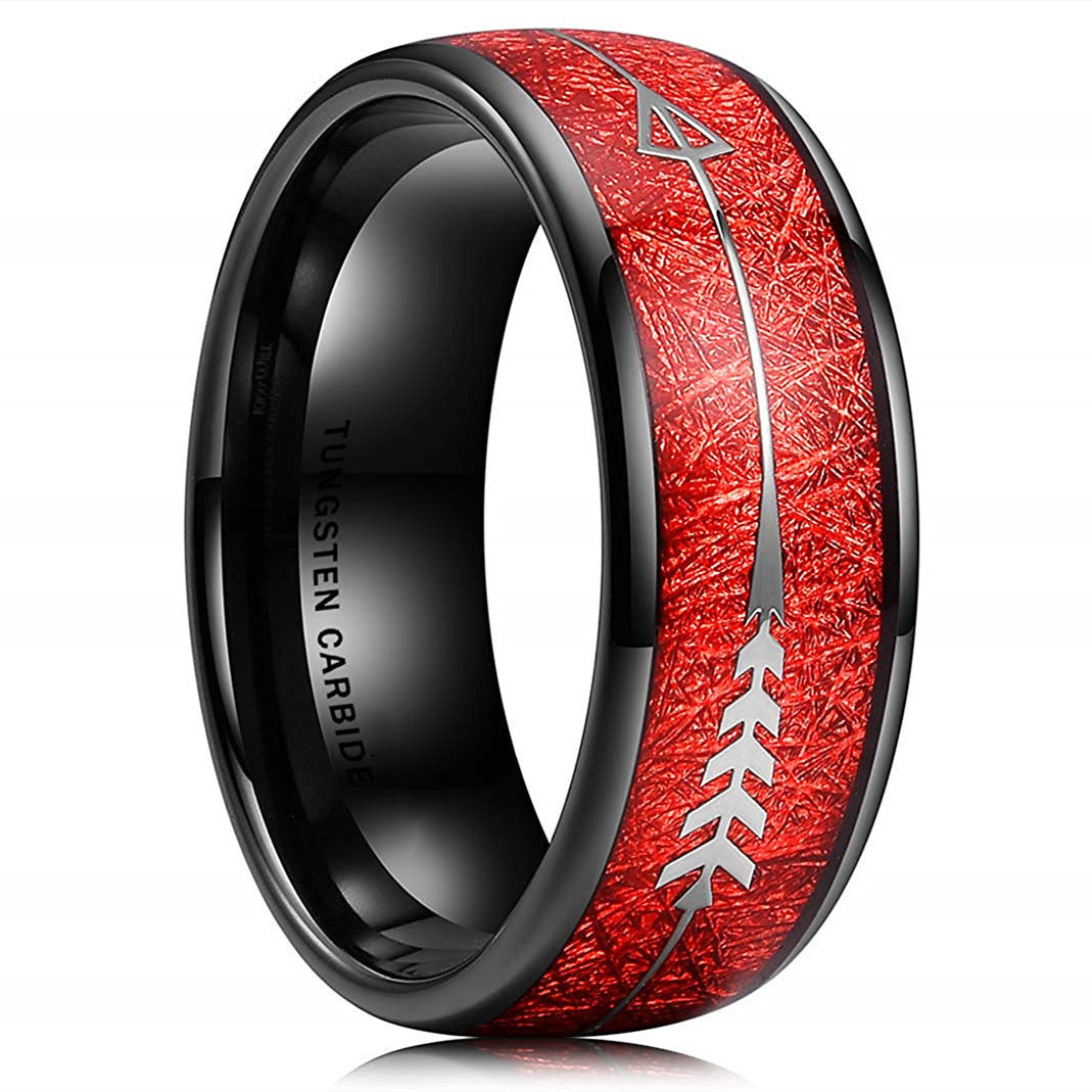 Handmade Titanium Steel Ring With Velvet Black Sandalwood Inlay For Men And Women Fashionable Bands Size 5 6 7