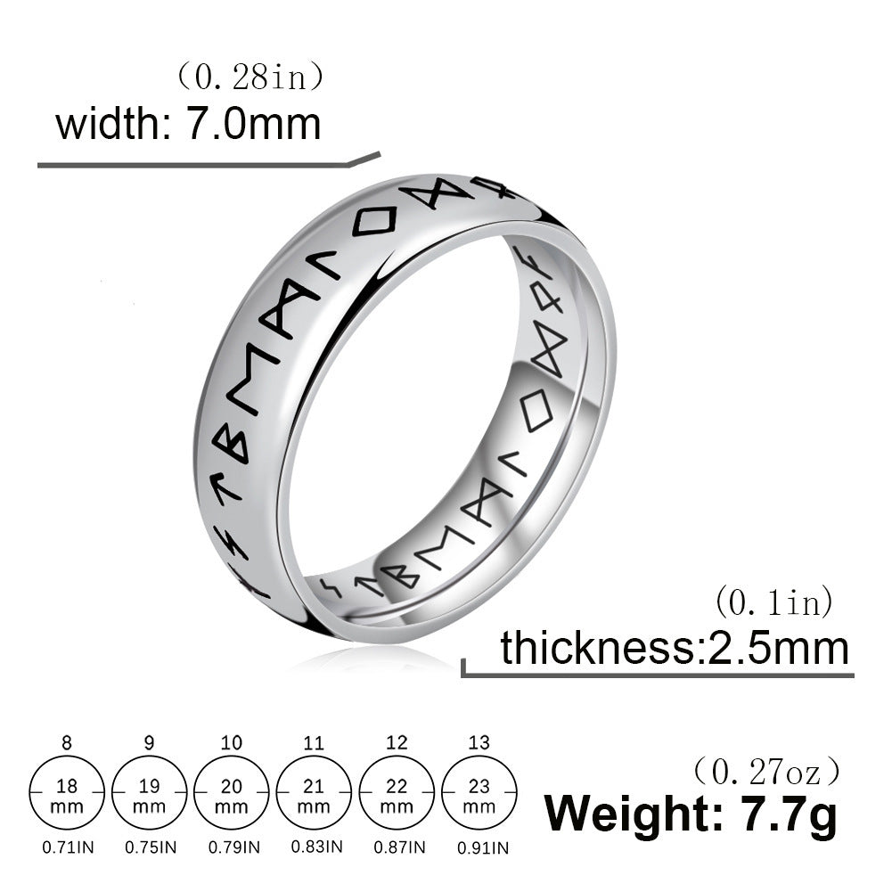 Mens Stainless Steel Ring Durable Character Design Electroplated Finish Versatile Gift Idea For Everyday Look