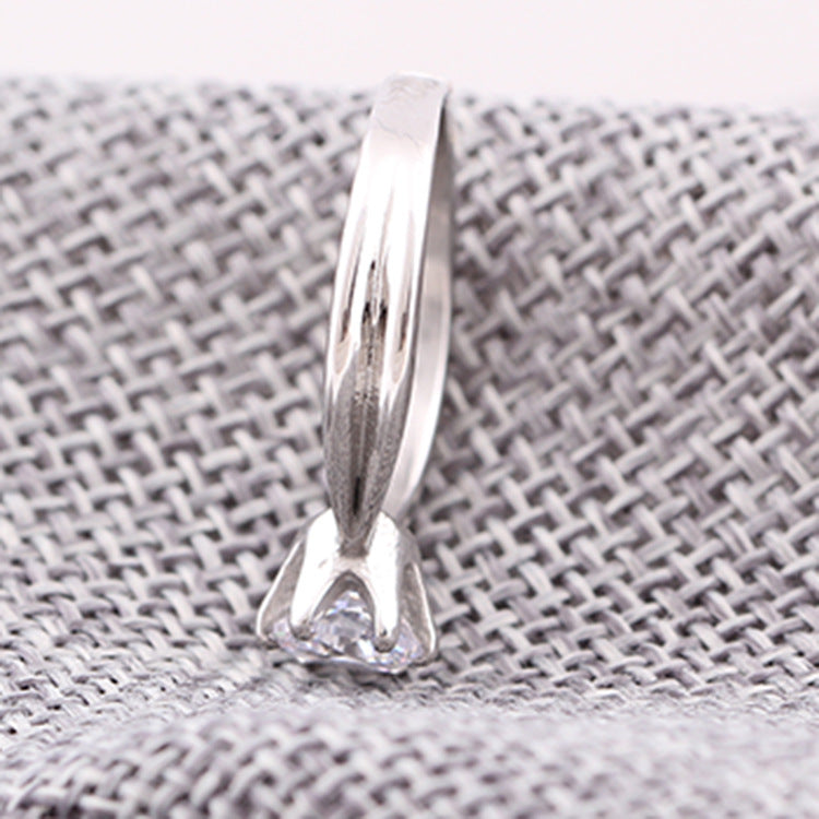 Geometric Titanium Steel Ring For Women Electroplated Finish Jewelry Sizes Five Through Nine Stainless Steel Ring