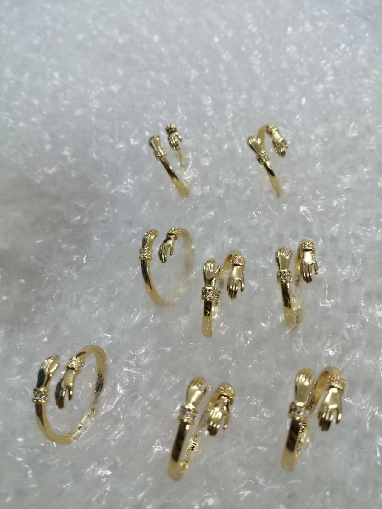 Open Hug Ring Gold Plated Adjustable Silver Ring With Diamond Treatment Open Mouth Fashion Jewelry For Women Today