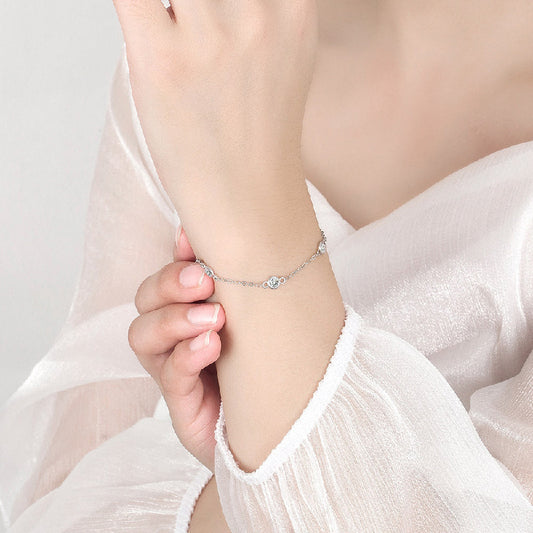 Geometric Copper Electroplated Bangle Bracelet With Zircon Gemstone For Women Fashion Jewelry Accessory Elegant Daily