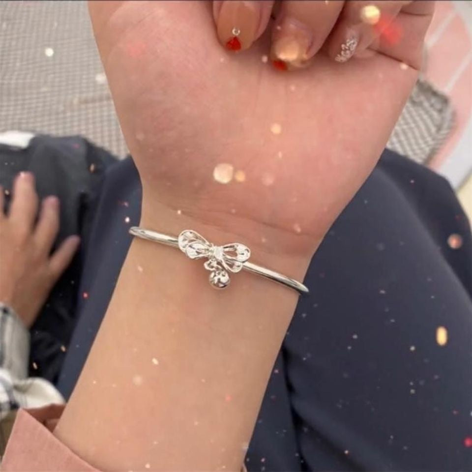 Unisex Bow Bracelet Electroplated Alloy Jewelry Wristband