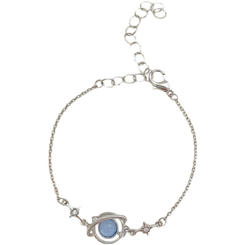 Star Charm Bracelet With Extender Chain For Women Delicate