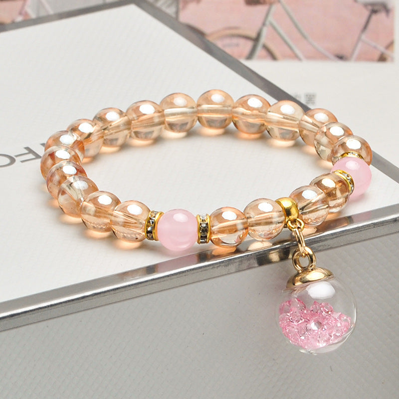 Korean Style Glass Couple Bracelets Set For Him And Her Sweet Matching Friendship Bracelets Colorful Glass Set