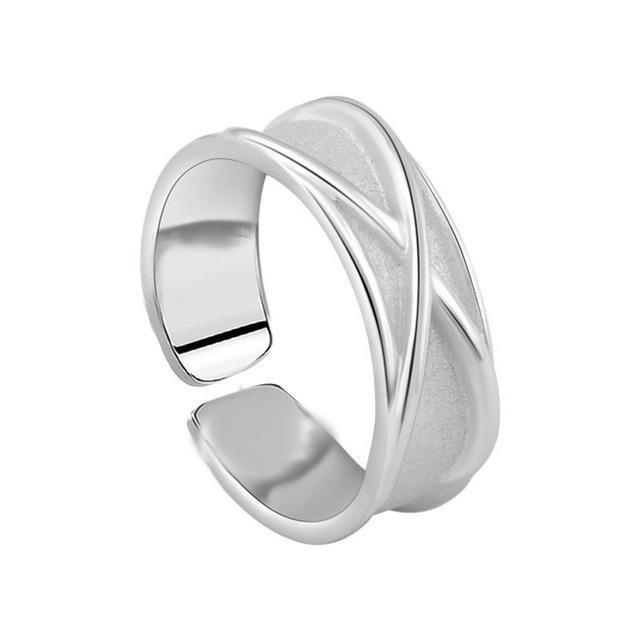 Womens Rings White Gold Alloy Fashion Ornament Adjustable Opening Provides Perfect Fit Elegant Accessory Women