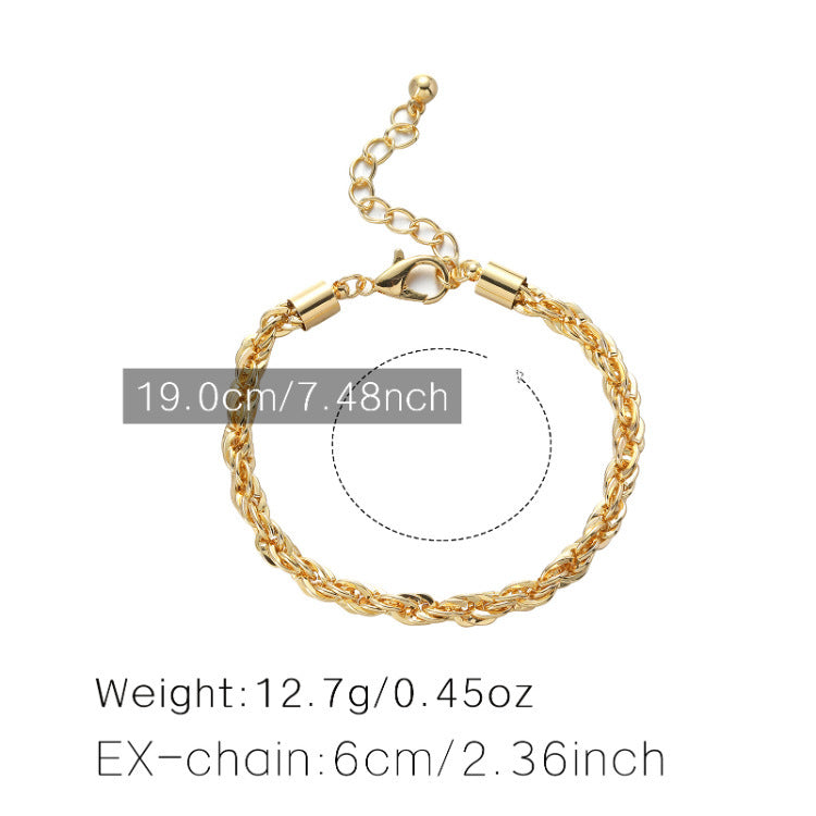 Geometric Alloy Metal Bracelet For Women Fashion Jewelry