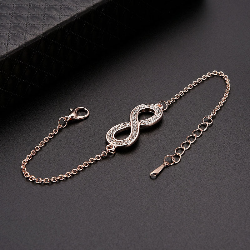 Womens Alloy Bracelet With Crystals Gems Electroplated Finish Fashion Jewelry Charm Bangle Elegant Decorations