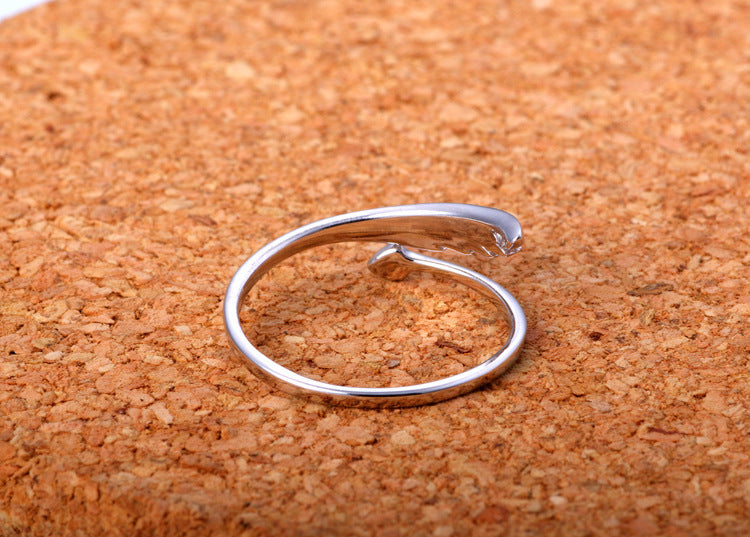 Unisex 925 Sterling Silver Ring with Platinum Plated Angel Wings Design Adjustable Opening National Style Jewelry Individually Packed Ring for Women and Men