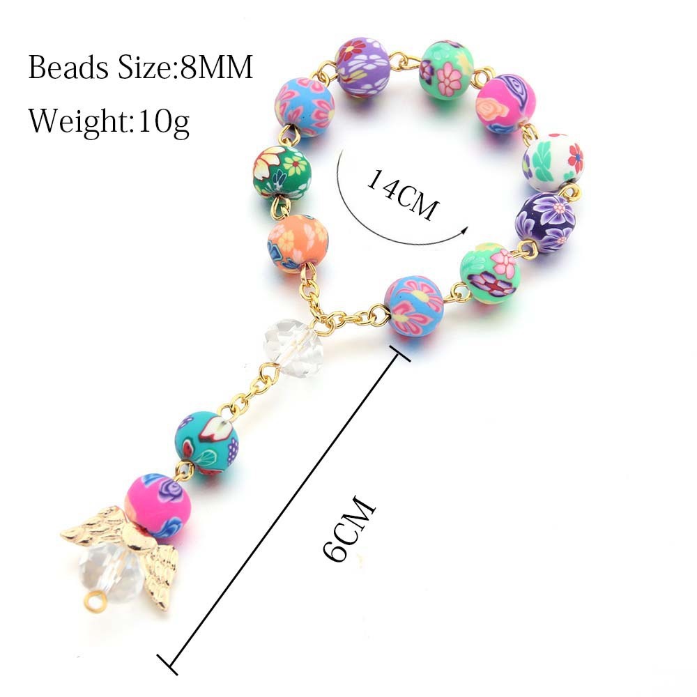 Unisex Alloy Totem Bracelet Cross Rosary Design With Angelic Pendant Silver Gold Plated Jewelry For Daily Wear