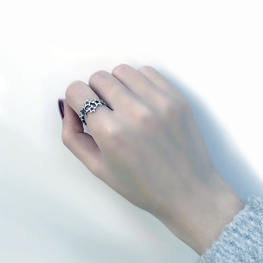 Star Ring Silver Plated Copper Fashion Jewelry for Women