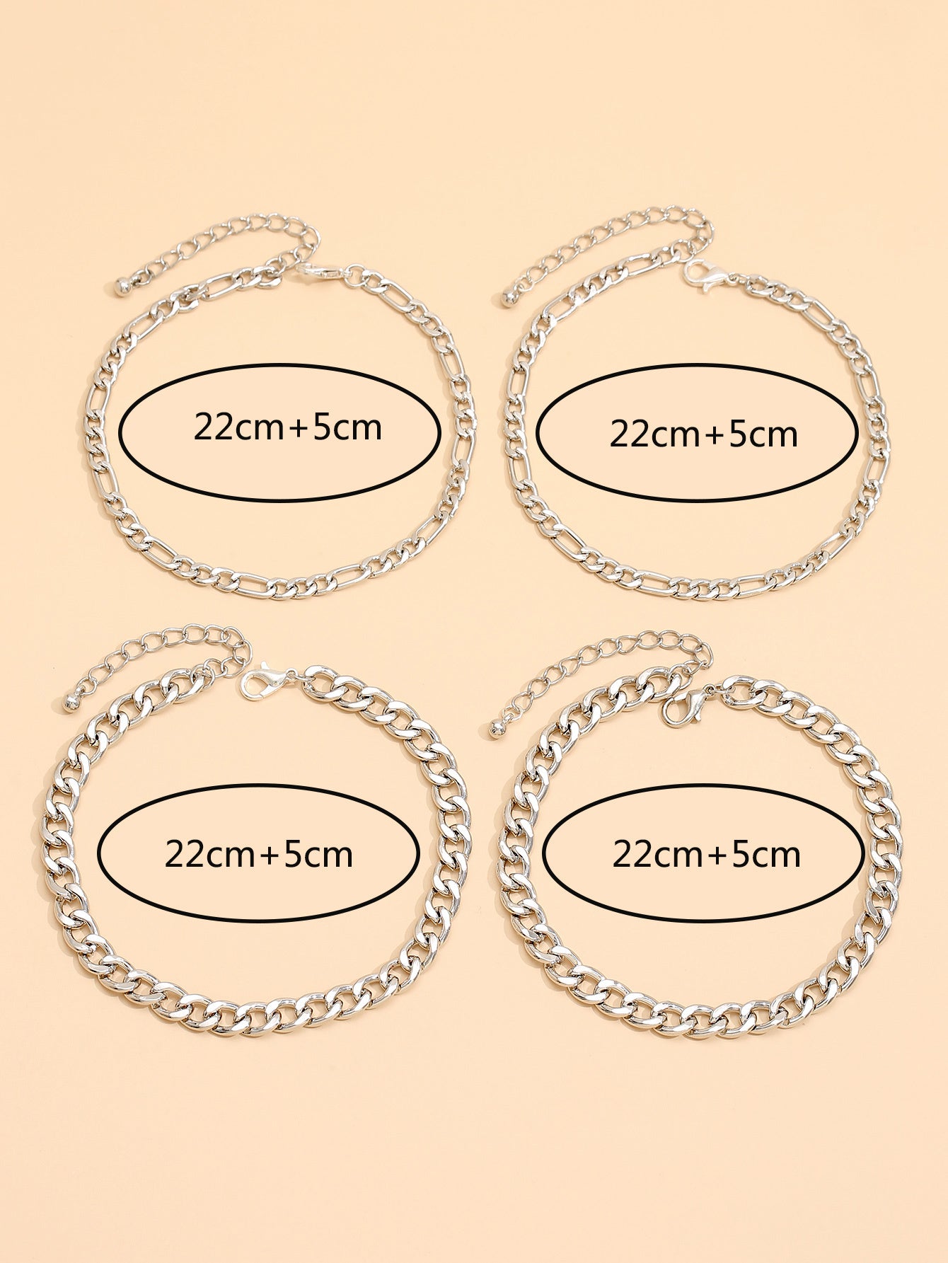 Womens Bracelet Set Fashion Elegant Geometric Style Electroplated Zinc Alloy Irregular Design Bracelet Set For Women