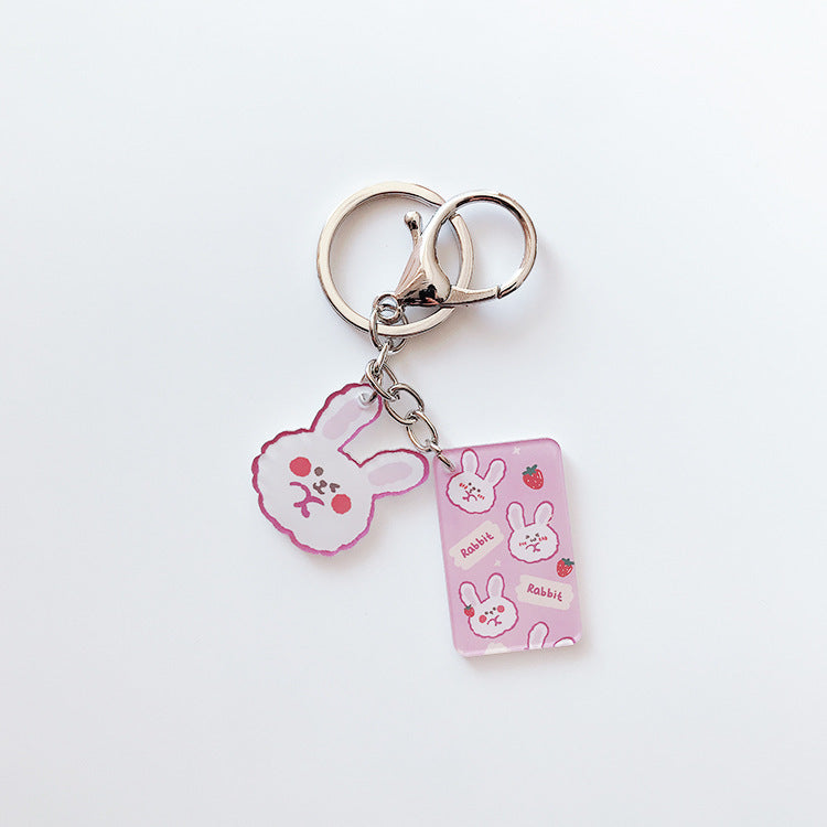Earphone Protective Sleeve With Hanging Chain And Keychain Bear Dog Bunny Design Film Deluxe Style Fresh Style