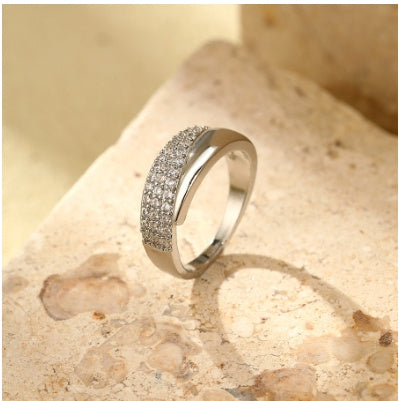 Womens Butterfly Ring Fashion Layered Woven Copper Ring Geometric Exaggerated Design Gold Electroplated Round Accessory