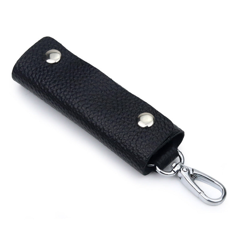Mens Genuine Leather Key Case Retro First Layer Cowhide Durable Key Holder Secure Organizer For Door Use Everyday