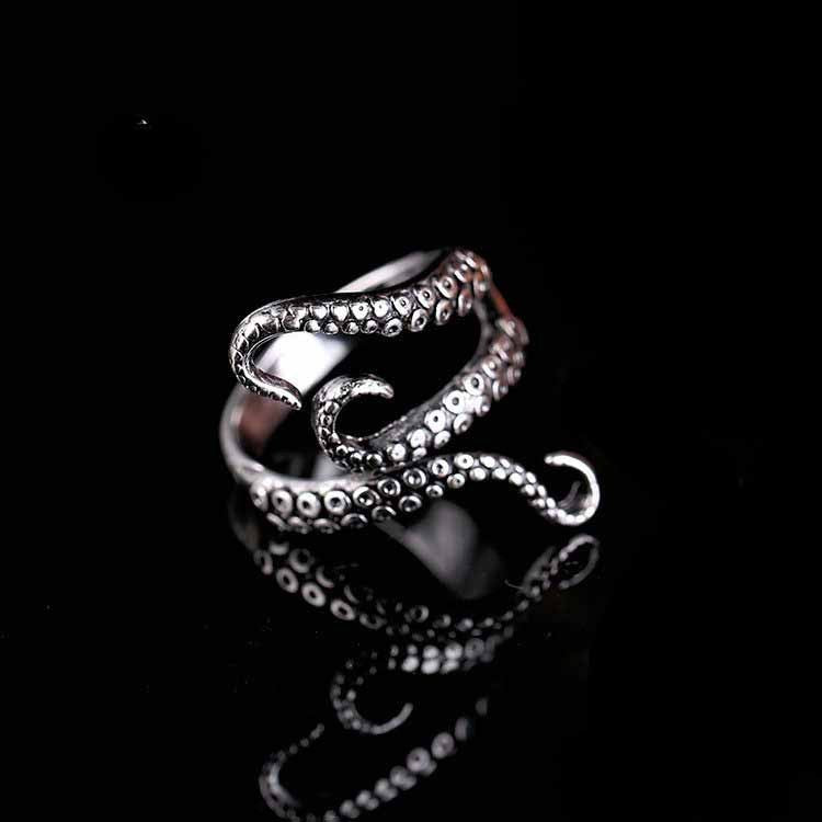 Unisex Octopus Ring Adjustable Tentacles Design Fashion Jewelry Electroplated Alloy Ring One Size Durable Everyday Wear