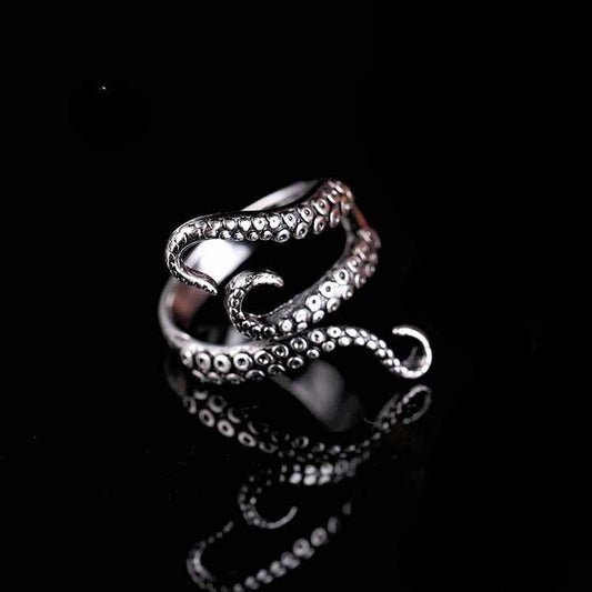 Unisex Octopus Ring Adjustable Tentacles Design Fashion Jewelry Electroplated Alloy Ring One Size Durable Everyday Wear