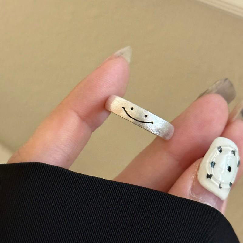 Womens Adjustable Copper Ring With Brushed Metal Finish Trendy Minimalist Jewelry Gift For Her Everyday Access