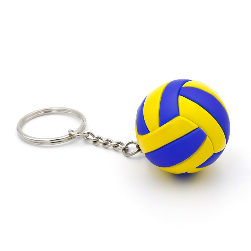 Unisex Spherical Keychains Leather Pendant And Plastic Keyring For Volleyball Enthusiasts Athletes Sports Bags