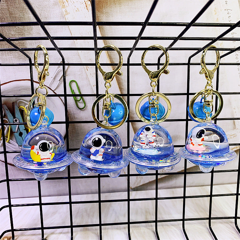 Acrylic Spaceman Keychain Girly Heart Design Alloy Key Chain Accessory For Space Lovers Guitar Skateboard Moon