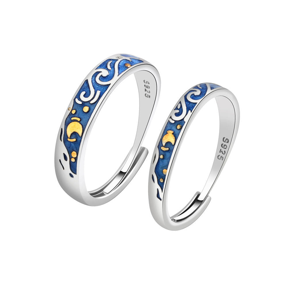 Adjustable Rose Design Couple Ring Platinum Gold Copper