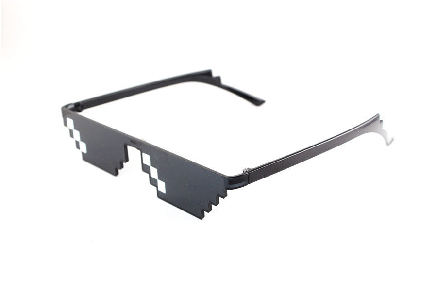 Mosaic Sunglasses Pixel Design Costume Eyewear Decorative Frame Non Polarized Glasses For Men And Women Party Fun