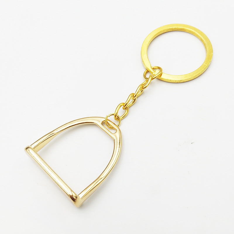 Electroplated Alloy Pendant Keychain Symbol Design Horse Lovers Gift Gold Finish And Silver Finish Personality