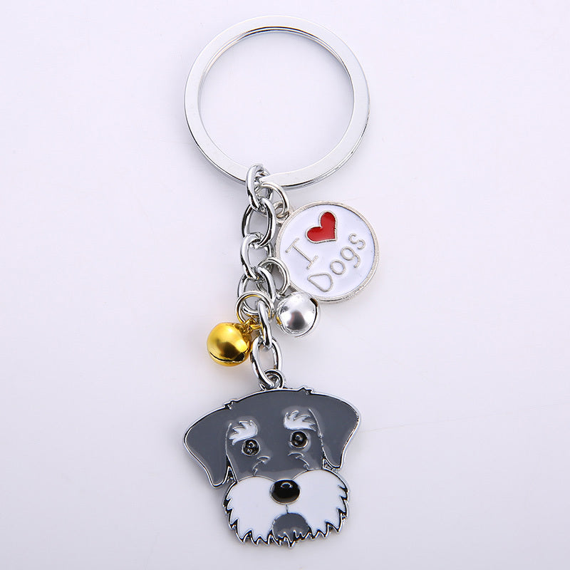 Dog Keyring Metal Pendant Pet Lovers Keyring Decoration Dog Charm For Keys Backpacks Purse Gift Animal Keyring