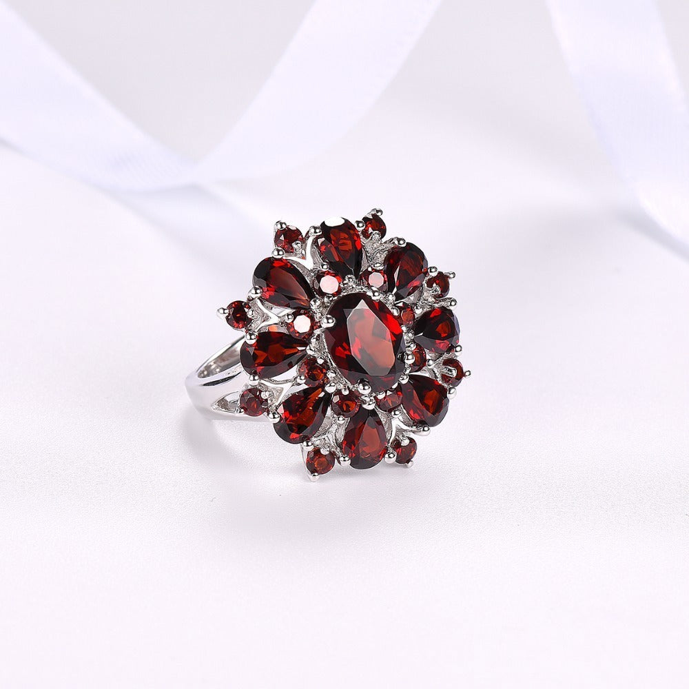 Womens Geometric Design Ring Electroplated Alloy Inlaid Artificial Gems Fashion Jewelry Durable Versatile Trend