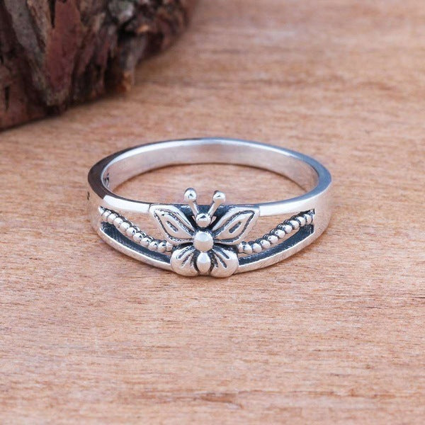 Womens Butterfly Ring Copper Electroplated Oil Drops Continental Inspired Design Fashion Ring Jewelry Accessory