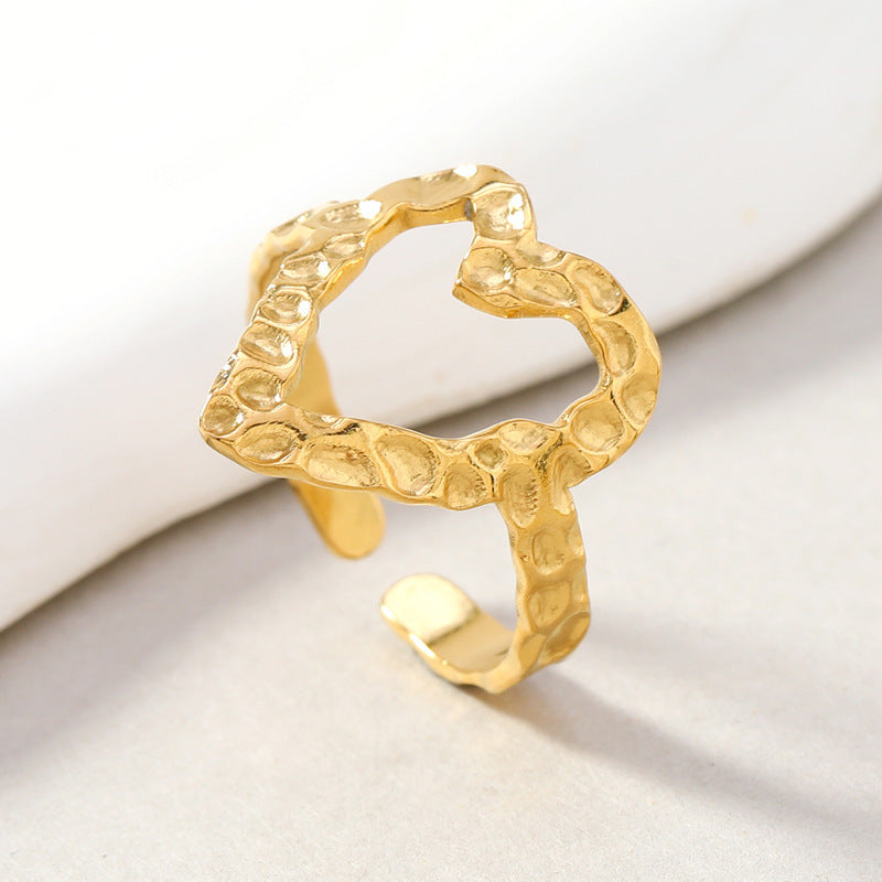 Unisex Stainless Steel Ring Electroplated Geometric Round Design Ornament Fashion Jewelry GarlandSpecial Garland