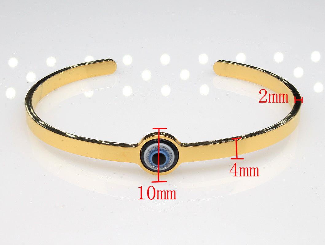 Adjustable Stainless Steel Bracelet 316L With Smooth Polished Finish Inner Diameter 63mm Thick 2mm Eye Width 10mm