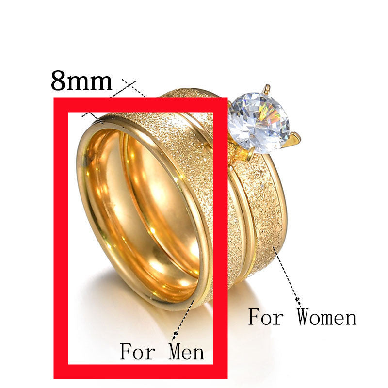 Stainless Steel Frosted Couple Rings For Him And Her Unisex Fashion Jewelry Band Sizes 6 7 8 9 10 11 For Rings