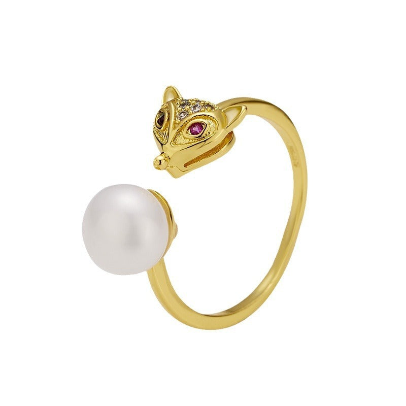 Women Ring With Freshwater Pearls Gold Or White Gold Frame Elegant For Wedding Banquet And Daily Wear Everyday