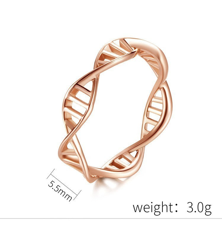 Unisex Titanium Steel Ring Twisted Geometric Design Polished Finish Durable Hand Jewelry Fashion Accessory Modern Style