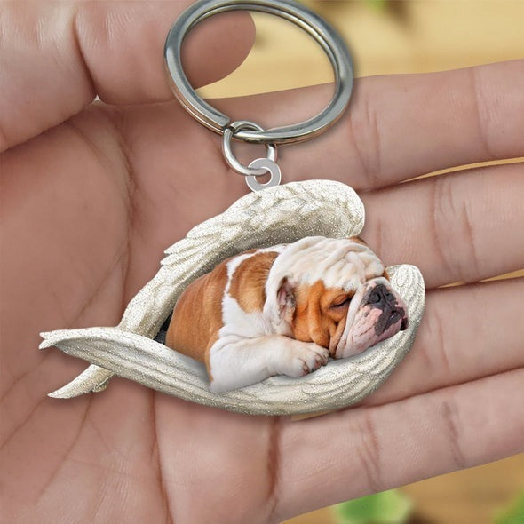 Dog Keychain Acrylic Fashion Accessory With Single Sided Printing Durable Key Ring 4 5 CMs Gift For Dog Lovers
