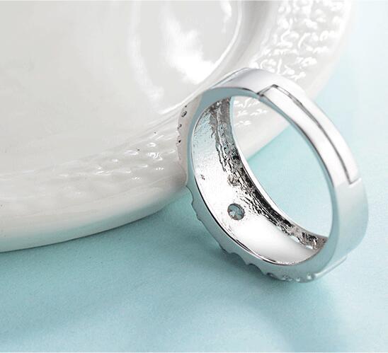 Mens Geometric Ring With Zircon Inlay Jewelry Environmental Protection Copper Platinum Color Ring For Men Ring