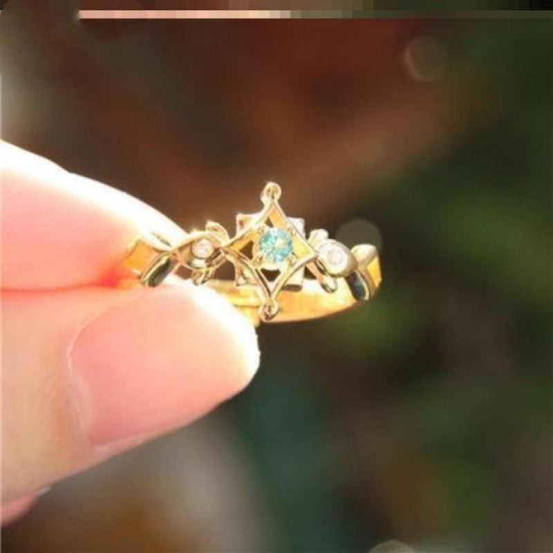 Walnut Couple Style Ring Japanese And Korean Design Elegant Unisex Band With Hippocampus Accent Jewelry For Everyday