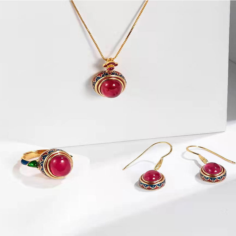 Ethnic Enamel Flower Ring For Women 925 Sterling Silver Adjustable Fit Elegant Everyday Wear Jewelry Accessory Gift