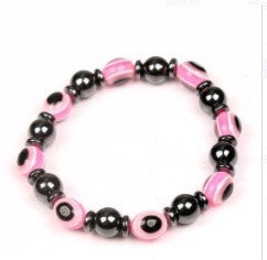 Unisex Beaded Bracelet Handmade Colorful Flat Beads Jewelry Elastic Band Magnetic Hematite For Men And Women